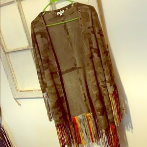 Camo fringe jacket